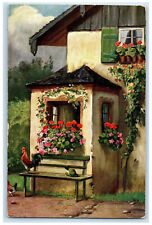 c1930's Open Windows View Cottage Porches Oilette Tuck Art 6651 Postcard picture