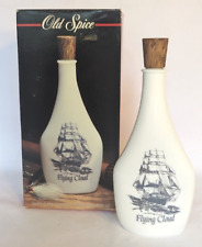 Vintage Old Spice Flying Cloud Full 6 oz. Ship Flask After Shave Rare w/Box picture