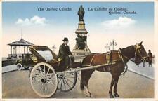 The Quebec Caleche Canada Horse-Drawn Carriage Calèche c1920s Vintage Postcard picture