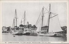 Postcard Lumber Schooners Hilliard's Wharf Provincetown Cape Cod MA  picture