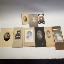 9 1900's Cabinet Cards Photos Women Victorian Portraits New Bedford MASS Kansas picture
