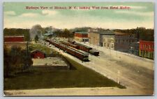 postcard birdseye view Hickory NC looking west from Hotel Huffry picture