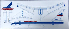Vtg PIEDMONT AIRLINES Styrofoam Assemble Model Flying Toy Plane N761N - NEW picture