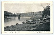 1910 BUCKS COUNTY PA POINT PLEASANT BRIDGE FISHERY ARNOLD BROS POSTCARD P4051 picture