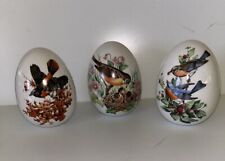 Vintage Avon Set Of 3 Season Collection of Birds Porcelain Eggs picture