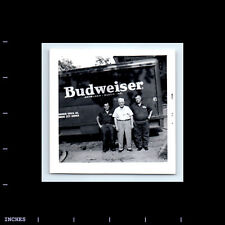 Vintage Square Photo MEN BY BUDWEISER DELIVERY TRUCK 1956 picture