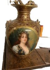 19th Century German Porcelain Romantic Period Jar Conrad Kiesel 1878 Miessen? picture