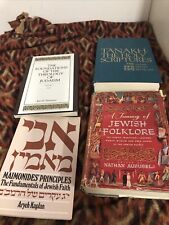 Jewish 4 Book Lot Tanakh Folklore Maimonides  Theology Of Judaism picture