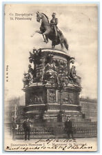 1902 Monument De Nicolas I St. Petersburg Russia Antique Posted Postcard picture
