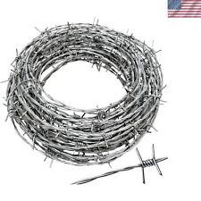 50ft 18 Gauge Galvanized Barbed Wire - Versatile Crafting and Fencing Solution picture