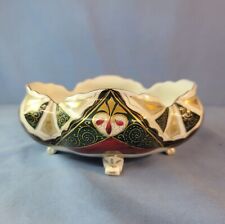 Austria Footed Nut Candy Dish Vintage Hand Painted RARE Footed Bowl ALHAMBRA picture