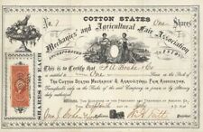 Mechanics' and Agricultural Fair Association. - Stock Certificate - Agricultural picture