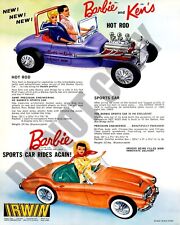 1963 Vintage Barbie & Ken Doll Hot Rod Sports Car Irwin Catalog Ad 8x10 Photo picture