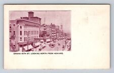 Omaha NE-Nebraska, 16th St Looking North From Howard Antique, Vintage Postcard picture