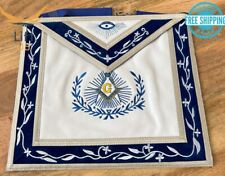 Masonic Blue Lodge Master Mason with Embroidered Border Masonic Apron picture