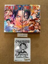 One Piece Episode Ace Comic Vol.1 and 2 w/ Luffy Card Autographed Eiichiro Oda picture