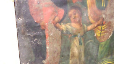 18th To 19th Century Retablo Painting On Tin Jesus & Mary  10