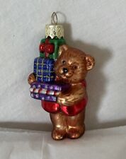 Teddy Bear Holding Gifts Ornament picture