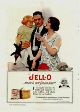 1924 Jello-O Vintage Print Ad Father Mother Daughter Americas Favorite Dessert  picture