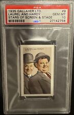 1935 Gallaher Laurel and Hardy Stars of Screen and Stage #9 PSA 10 card picture