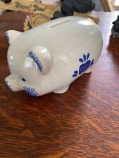 Adorable Grey with Blue Highlights Piggy Bank picture