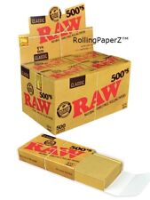FULL BOX - 20 Packs - RAW 500's 1 1/4 Size Natural Rolling Papers/10,000 sheets picture