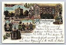 Postcard Germany Gruss aus Liebertwolkwitz Leipzig Monarchenhugel c1904 AD29 picture