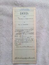 1917 Deed Parcel Land 1910s Stephenson County Illinois picture