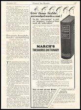 1928 March's Thesaurus Dictionary Historical Publishing Risk Free Offer Print Ad picture