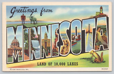 Postcard Large Letter Greetings from Minnesota picture