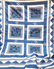 94x119~Hmong Story Cloth Quilt~2 pillow shams~Bedspread~embroidery~applique picture