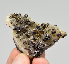 Calcite with Chalcopyrite and Barite - Pea Ridge Mine, Washington Co., Missouri picture