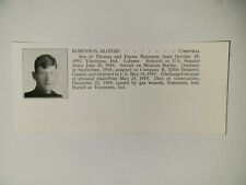 Alonzo Robinson Company B 325th Infantry Vincennes Indiana 1921 WW1 Hero Panel picture