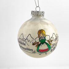 Bronner’s Christmas Austria Glass Ornament Frohliche Weihnachten Alps Mountain picture