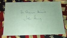John Hersey Historic American Writer Hand Signed Autograph  Index Card HIROSHIMA picture