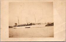Real Photo Postcard Gorgeous Boat possibly in/near Detroit, Michigan picture