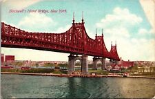 Blackwell’s Island Bridge New York Queens Borough Bridge NY UNP VTG Postcard picture