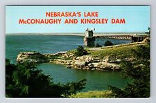 Ogallala NE-Nebraska Lake McConaughy Kingsley Dam Vintage Souvenir Postcard picture
