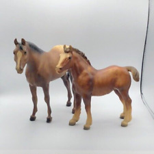 Two Breyer Molding Co Horses Appaloosa Clydesdale Vintage 1970's Make in USA picture