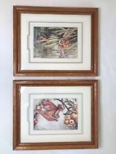 Pair of Cicely Mary Barker framed fairy art picture