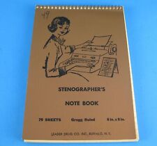 Stenographer's Note Book Vtg Secretary Graphic Leader Drug Co Buffalo NY Blank picture