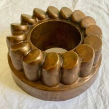Antique Copper Food Jelly Mold Stamped 521 Fluted Column 6
