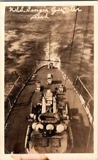 Vtg US Military Navy USS Georgia Gun Deck Battleship Unposted  Postcard 1F08 picture