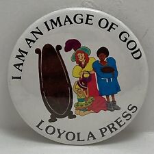 VTG I Am An Image Of God Pin Back Button Loy Press picture