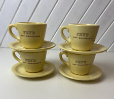 sovereign potters restaurant Fry’s Hot Chocolate mug saucer set of 4 yellow picture