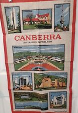 Vintage Linen/Cotton Tea Towel Canberra AUSTRALIA'S Capital City Heil 18