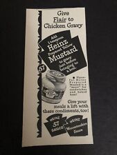 1940’s Heinz Mustard Condiments Magazine Print Ad picture