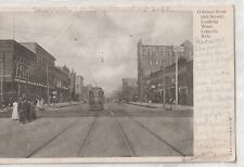 Vtg Postcard Lincoln, NE 1908 O Street lkg W fr 13th, Trolley Sheridan Coal etc picture