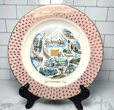 Vintage Homer Laughlin Oregon State Centennial Souvenir Plate 1859-1959 10 Inch picture