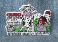 Cow Farm Ohio What Happens Here Stays Here Rubber Magnet Souvenir Fridge EBS18 picture